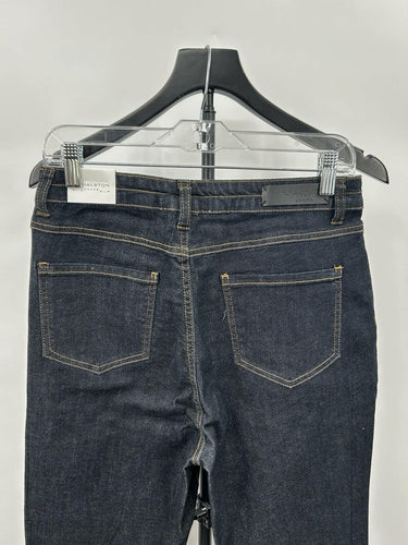 Halston Woman’s dark indigo wash skinny jeans mid-rise Size 10