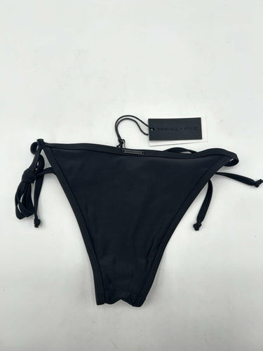 Kendall + Kylie Black tie-side bikini bottom adjustable side ties Size S