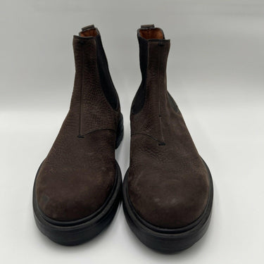 Men’s Ermenegildo Zegna Brown Leather Verona Chelsea Boots Size 8 Ermenegildo Zegna