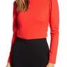 Women's Rachel woman Parcell Puff Shoulder Turtleneck, Size X-Small - Red Rachel Parcell