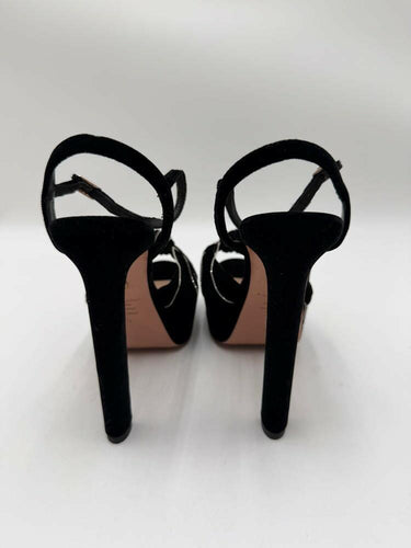 Women's Aquazzura Bow Detailed Open Toe Sandals Black Size 36.5