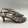 Women's Nina Neptune Silver Metallic Strappy Evening Dress Sandals Size 8 M Nina