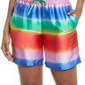 BP. Satin Shorts in Red Multi Rainbow Ombre, Size Large BP. BE PROUD