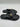 Roberto Cavalli 'Class Cavalli' Men slippers gold-tone logo Black Leather Size 42