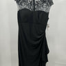 NWT Alex Evenings Black Illusion Mesh Beaded Cap Sleeve Evening Gown Size 12 Alex Evenings