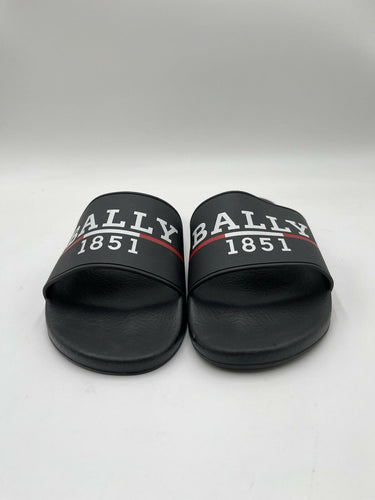 Men’s Bally Samuel black rubber pool slide sandals Size 40