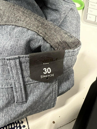NWT ONeill Hybrid Shorts Gray Heather Stretch Boardwalk Chino Walk Surf NEW 30