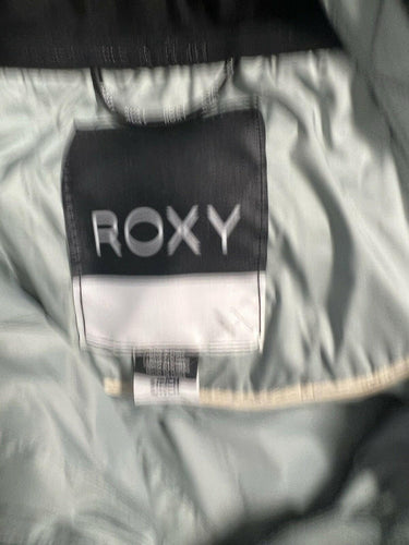 Roxy Sage Green Puffer Jacket Light Mint Logo Size S