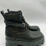 Prada Monolith Brushed Leather and Re-Nylon boots in olive green Size 38.5 PRADA