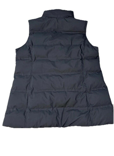 NWT Laundry By Shelli Segal Black Puffer Vest Gold Zipper Pockets Size L Laundry by Shelli Segal