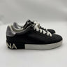 Dolce&Gabbana leather low-top Black Leather / Silver sneakers Size 5 UK Dolce&Gabbana