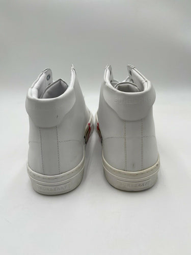 Men’s Burberry Rangleton High-Top Leather Sneakers in optic white Size 41
