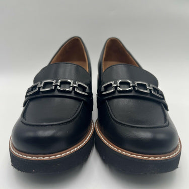 Women’s Naturalizer Cabana Black Chain Lug Sole Loafer Platform Shoes Size 8.5W Naturalizer