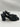 ALOHAS Black Strappy Block Heel Sandals Square Toe Leather Gold Buckle Womens 42 Alohas