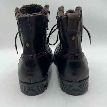 Pajar Faux Shearling Cap Toe Zip Boots Brown Size 45