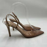 Women’s Gianvito Rossi Plexi Beige Patent Leather slingback pumps Size 37 GIANVITO ROSSI