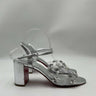 Christian Louboutin Queenie sandals in silver metallic leather Size 38.5 Christian Louboutin