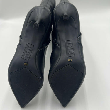 Women’s INC Hayleigh Black Faux Leather Knee-High Dress Boots Size 9.5M INC International Concepts