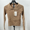 Heartloom ribbed knit Woman’s Sand Tee Four Button Size S Heartloom