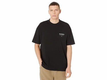 AllSaints Underground Oversize Graphic Tee Color  Jet Black, Size Medium