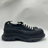 Alexander McQueen black canvas Tread Slick lace-up sneaker Size 43.5 Alexander McQueen