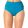 Anne Cole womens Anne Cole Convertible High Waist Shirred Swim Bottoms, Teal, XS Anne Cole