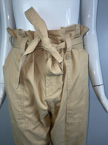 NWT TOPSHOP Rory Paperbag Waist Utility Trousers Size 12