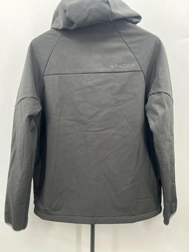 Spyder Black Hooded Softshell Jacket Tech Size S