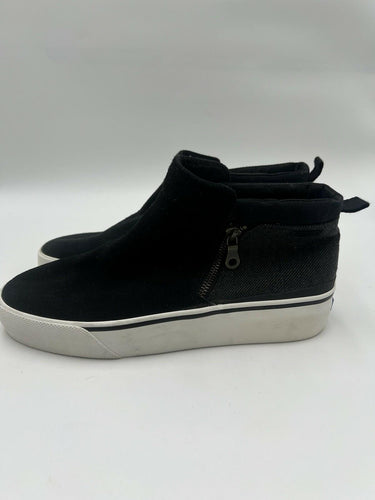 Keds Cooper Black Suede Side Zip Platform Shoes Size 9.5