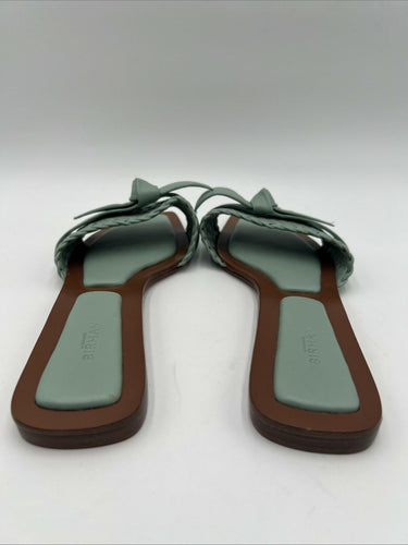 Alexandre Birman Clarita Woven Leather Flat Slide inmint green Size 36 Alexandre Birman