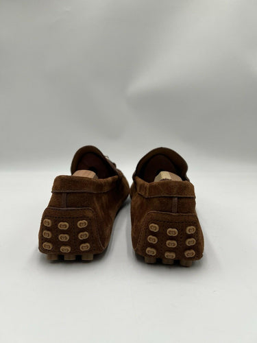 Gucci men's Horsebit driving moccasins in brown suede Size 8UK