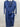Alex Evenings Indigo Blue Cowl Draped Ruffle Formal Dress Beaded Cocktail 10 Alex Evenings