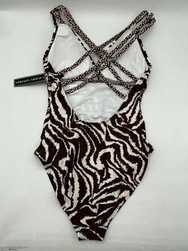 La Blanca Fierce Lines Multi-Strap Cross-Back One Piece Woman’s Swimsuit Size 8 La Blanca
