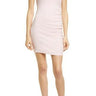 BP. Ruched One-Shoulder Sheath Minidress Pink Opal Size L BP.