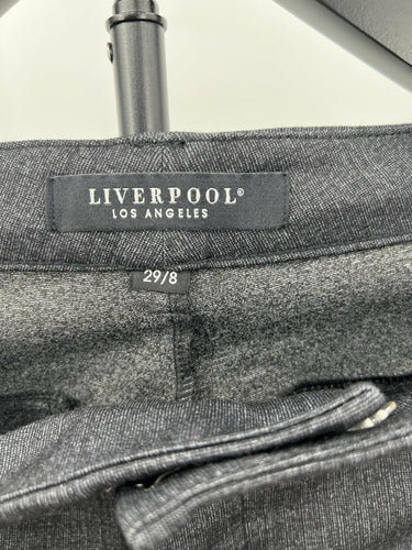 Liverpool Kelsey Knit Trousers Charcoal Gray Straight Leg Pants Womens 29/8 Liverpool