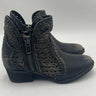 Womens Circle G side zip ankle Boots Q5020 Black leather size 6.5M Circle G