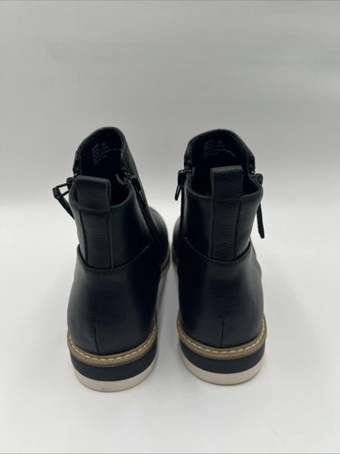 Kelly & Katie Ashton Wedge Bootie Women's Black Leather Size 6 M Kelly & Katie
