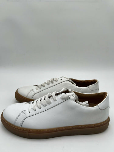Saks Fifth Avenue Low Top Lace Up White Men Leather Gum Sole Size 41