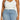 BP. Ruched V-Neck Crop Tank in Ivory Egret Sophie Floral Size 1X BP.