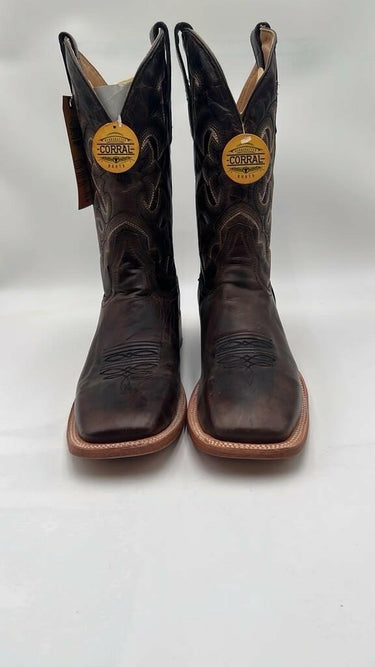 Corral Men's Embroidery Cowhide Western Boots Size 11.5D Corral
