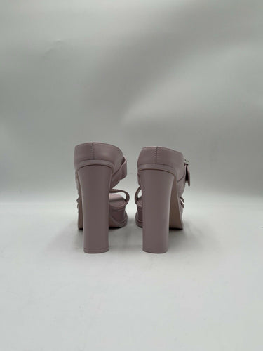 Alexander McQueen 120mm leather platform mules in light pink Size 36 Alexander McQueen