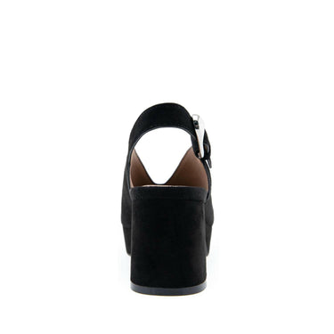 Aerosoles Women's Cornelia Heeled Sandal, Black Suede, Size 8.5 Wide