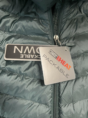 32 Degrees Heat Packable Down Hooded Puffer Jacket Green - S