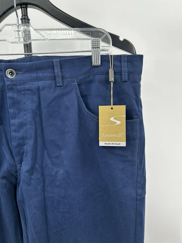 Santorelli Men’s navy blue five-pocket trousers Tailored Silhouette Size 40 NAVY