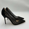 Women's Manolo Blahnik BB 105mm stiletto pumps in black lace Size 37.5 Manolo Blahnik