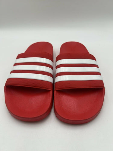 Adidas Adilette Cloudfoam Slides Red White Stripes Shower Mens Size 13