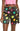 BP Satin Shorts, Black Multi Shooting Stars Size S B.P