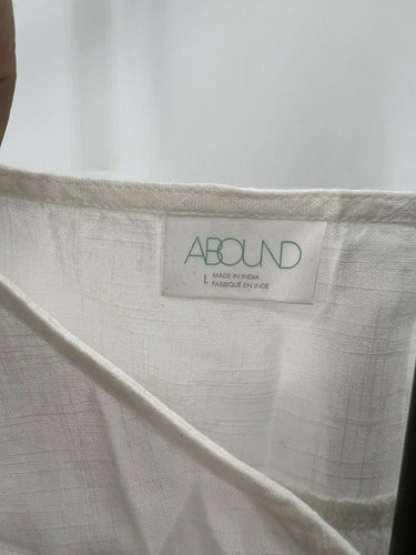 Abound Peplum Cami Top White Linen Blend Button Front Babydoll NWT - L