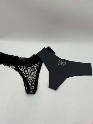 Lot Of 6 Pink  Panties & Thongs Mix Colors Size M Pink
