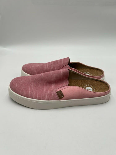 Revitalign Pink Canvas Cork Mule Sneakers Size 10